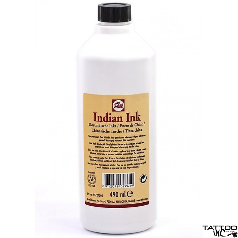 Talens Black INDIAN Ink ~ 490 ml Bottle of Black Ink - Black Tattoo  InksTattooINC Pty Ltd