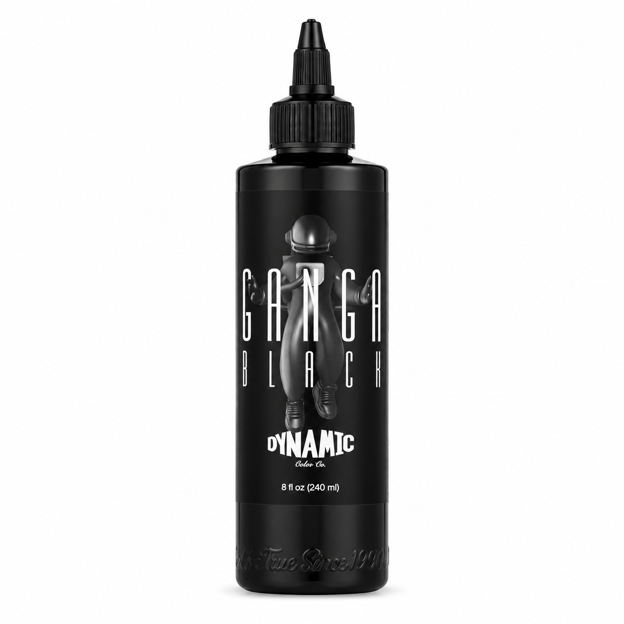 Dynamic Ganga Black 240ml professional tattoo ink bottle for black and grey realism