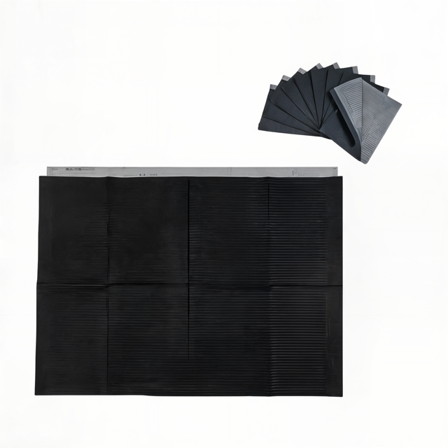 TattooINC 3-ply black dental bibs with waterproof poly backing for tattoo studios
