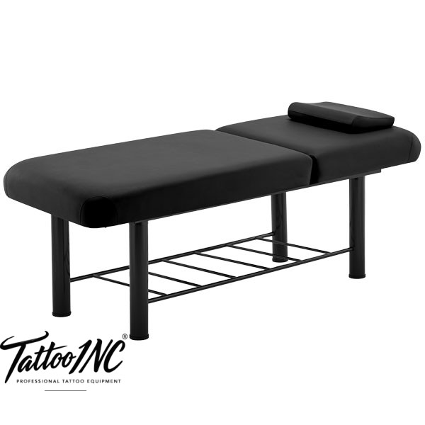Marbella Acacia Tattoo Bed with Steel Frame in black, 188 × 75 × 75 cm