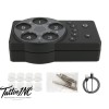 Magnetic tattoo ink pigment stirrer in black with cups and magnetic stir sticks