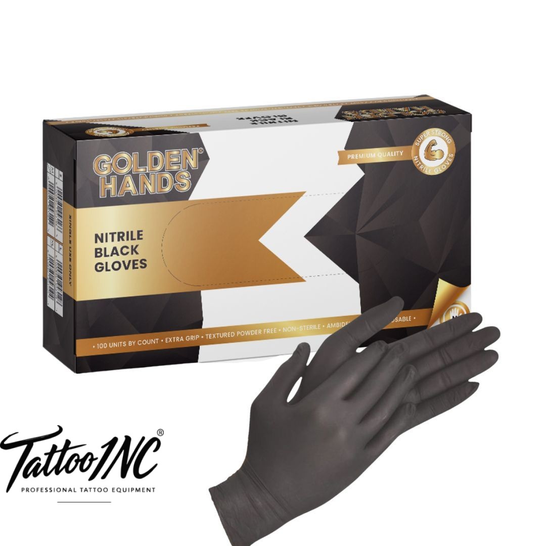 Golden Hands™ Black Nitrile Gloves
