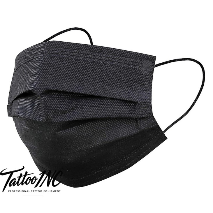 Face Mask Black and Pink 3 Ply