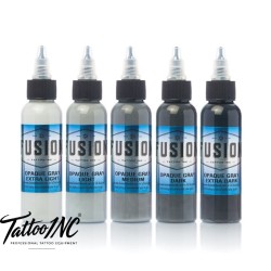 Fusion Tattoo Ink Opaque Gray 5-Pack Set — 4oz Expired