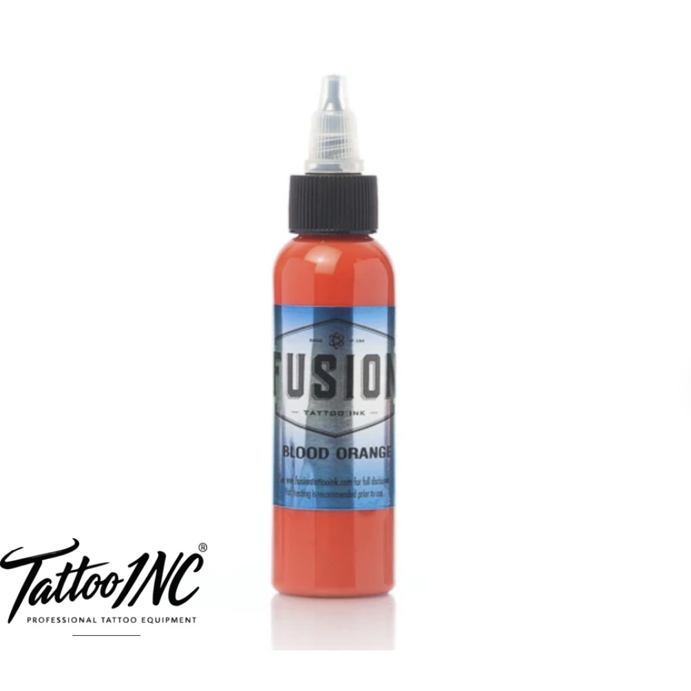 Fusion Tattoo Ink Blood Orange 1oz bottle vivid orange red tattoo ink