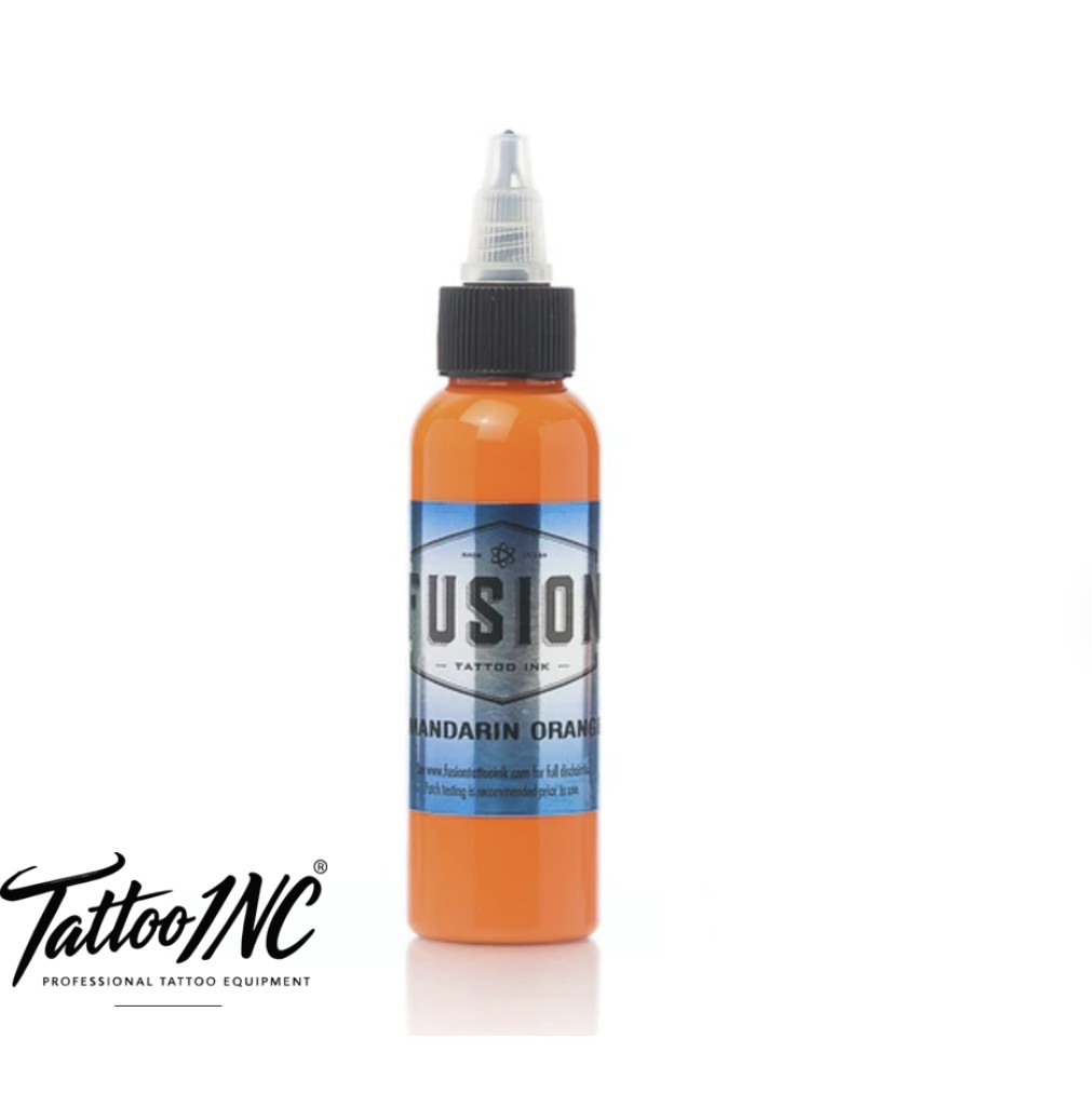 Fusion Tattoo Ink Mandarin Orange 1oz bottle bright orange tattoo ink