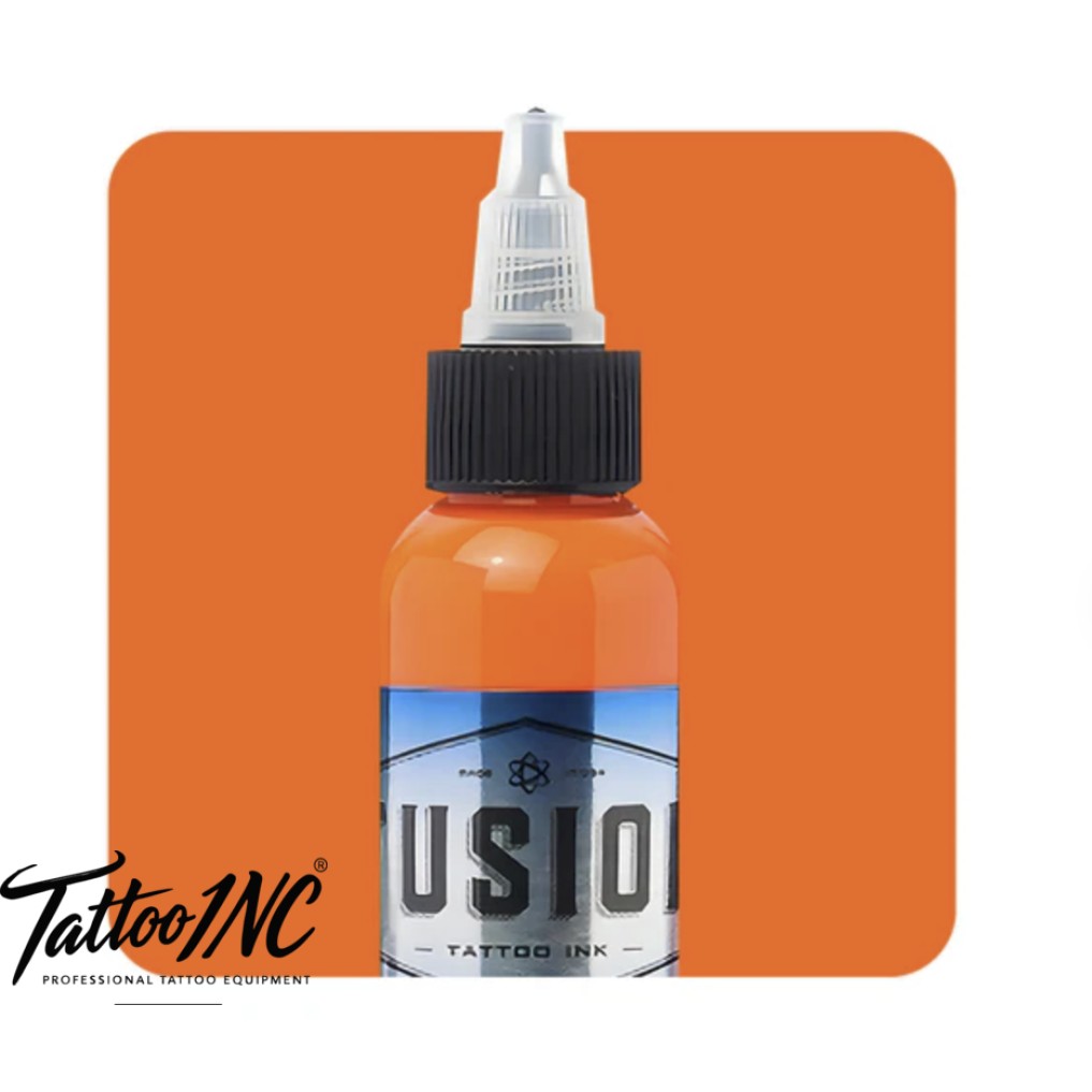 Fusion Tattoo Ink Mandarin Orange 1oz bottle bright orange tattoo ink