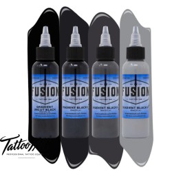  Fusion Tattoo Ink Gradient Black 4-Pack —  1oz