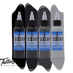  Fusion Tattoo Ink Gradient Black 4-Pack —  1oz