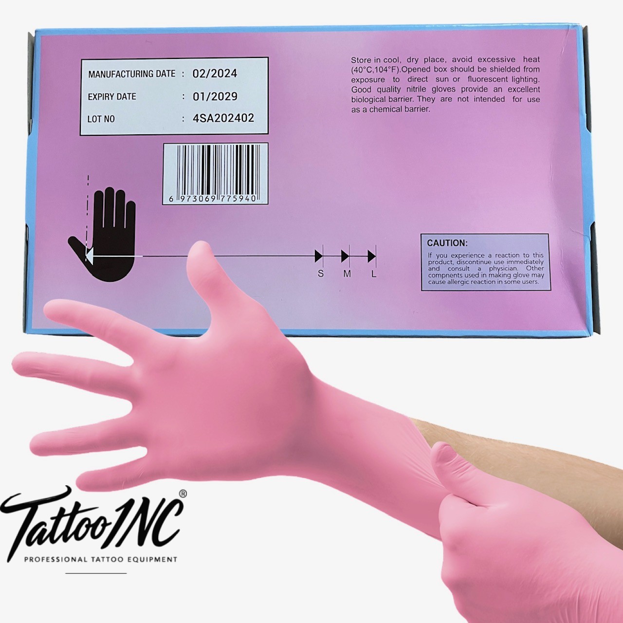 Gloves Pink Nitrile Hand Touch ™
