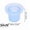 Small Blue Silicone Ink Cup 1.4 cm Rim, 0.7 cm Inner Opening, 1.0 cm Height