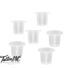 Tattoo ink cups 8 mm small clear white disposable