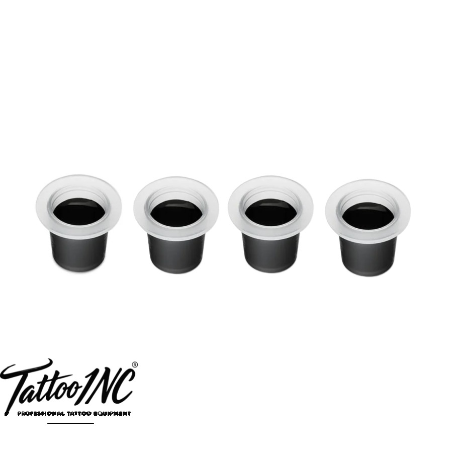 Tattoo ink cups 8 mm small clear white disposable