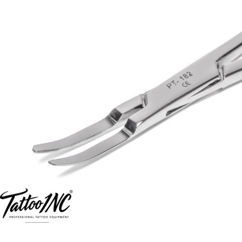 Forceps with Flat Tip (Curved 5.5" Stainless Steel Kelly)