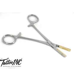Dermal Anchor Locking Forceps 14cm with Brass Tips