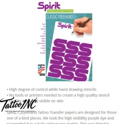 Spirit® Original Tattoo Classic Freehand Full Box of 100 sheets