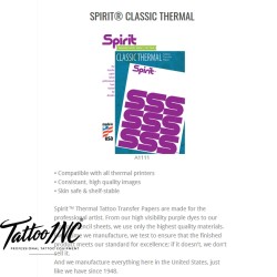 Spirit® Original Tattoo Thermal Image Copier Paper - 8-1/2" x 11" - Full Box 100 Sheets