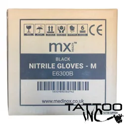 Gloves Black Nitrile Medinox Case of 10