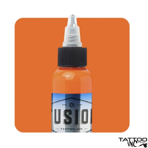Fusion Tattoo Ink Mandarin Orange 1oz bottle bright orange tattoo ink