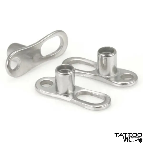 Dermal Anchor with 2mm Rise & 2-Hole Base (14g Titanium)