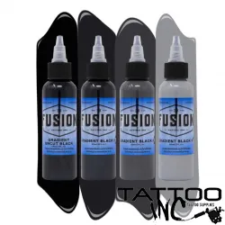  Fusion Tattoo Ink Gradient Black 4-Pack —  1oz