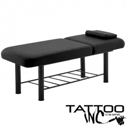 Tattoo Bed Marbella – Acacia with Steel Frame Black