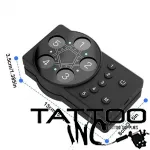 Magnetic tattoo ink pigment stirrer in black with cups and magnetic stir sticks