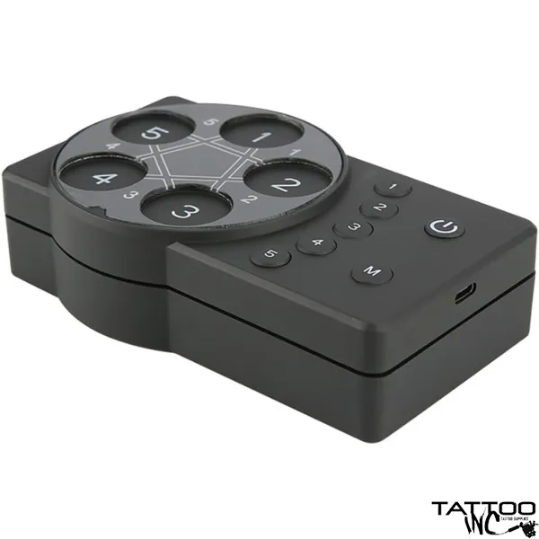 Magnetic tattoo ink pigment stirrer in black with cups and magnetic stir sticks