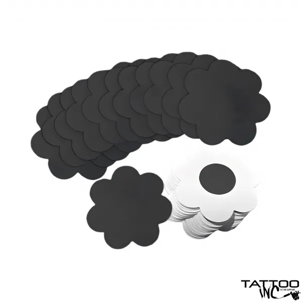 Nipple Pasties - Black (Tattoo Modesty Barrier) Black nipple pasties for tattoo modesty barrier, self-adhesive matte non-woven fabric