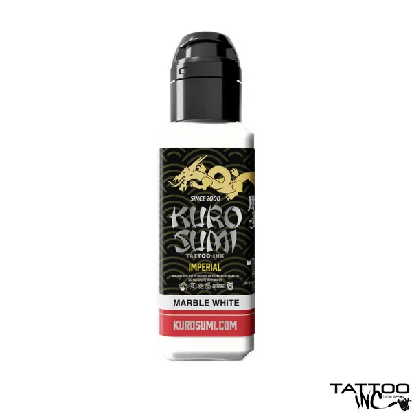 Kuro Sumi Tattoo Ink Marble White