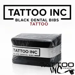 Black Dental Bibs (Tattoo 3-Ply)